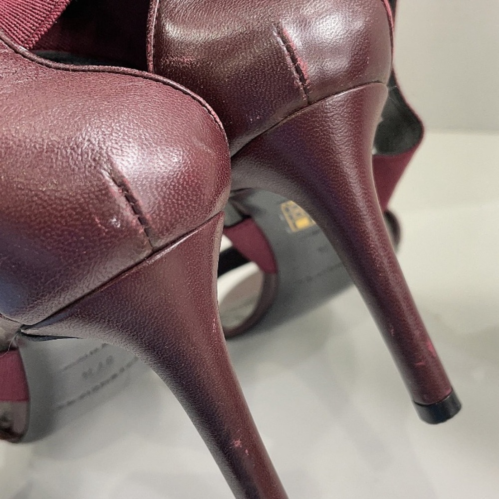 Balenciaga Valentine’s Day ready deep Burgundy Heeled Sandals 37.5 (7 1/2) 326 - Picture 5 of 12